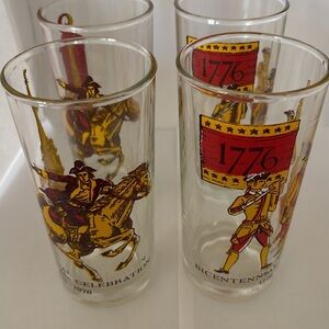 Vintage 1976 Bicentennial Glass – Minutemen and Paul Revere Design